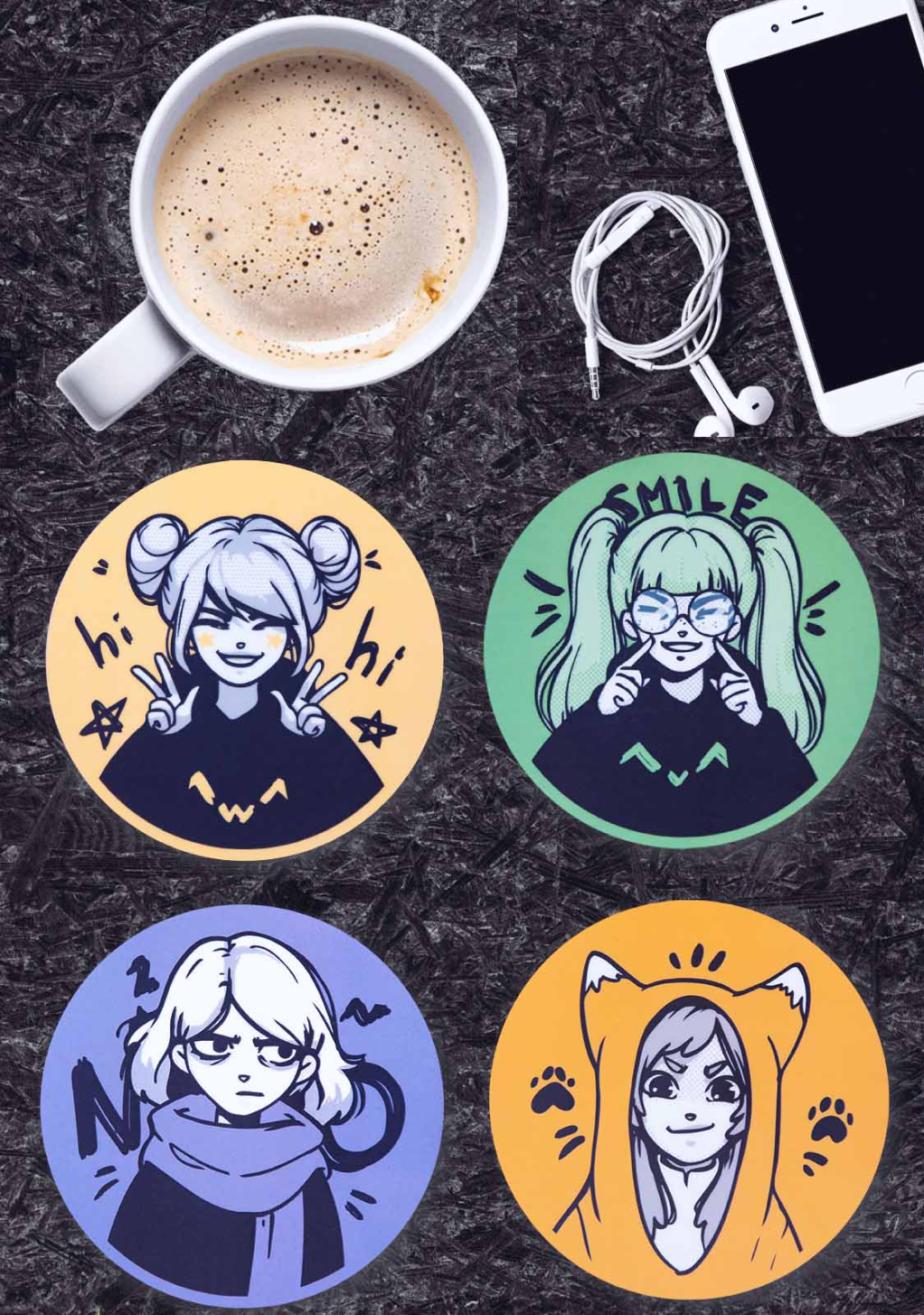 Anime Coasters Anime Gift Home Decor Resin Coasters Anime Characters  Computer Desk Accessories Glitter Coaster Gaming Drinks - Etsy Hong Kong